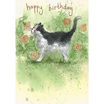 Přání v obálce Fragrance,od ALEX CLARK 17*12 cm (Blahopřání v obálce s kočkou, kočka)