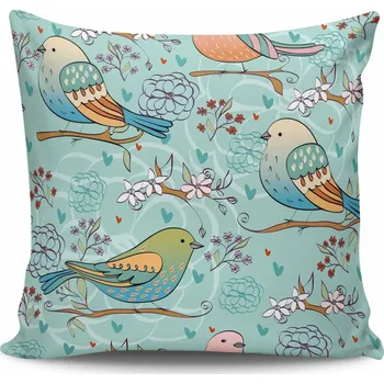 Dekorativní polštářek ASIR Dekorační polštář PTÁČCI 43 cm polyester-bavlna