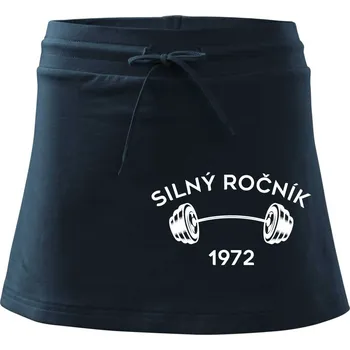 Dámská sukně Silný ročník - Letopočet 1972 - Sportovní sukně - two in one - L ( Námořní modrá (velmi tmavá - téměř černá) )