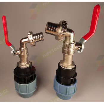 PPS redukce z 32mm na mosazný kohout 3/4"