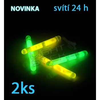 Signalizátor záběru Svítící tyčinka 4cm, POWDER, 2ks - Zelená