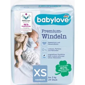 BABYLOVE DĚTSKÉ PLENKY VEL. XS NĚMECKO!