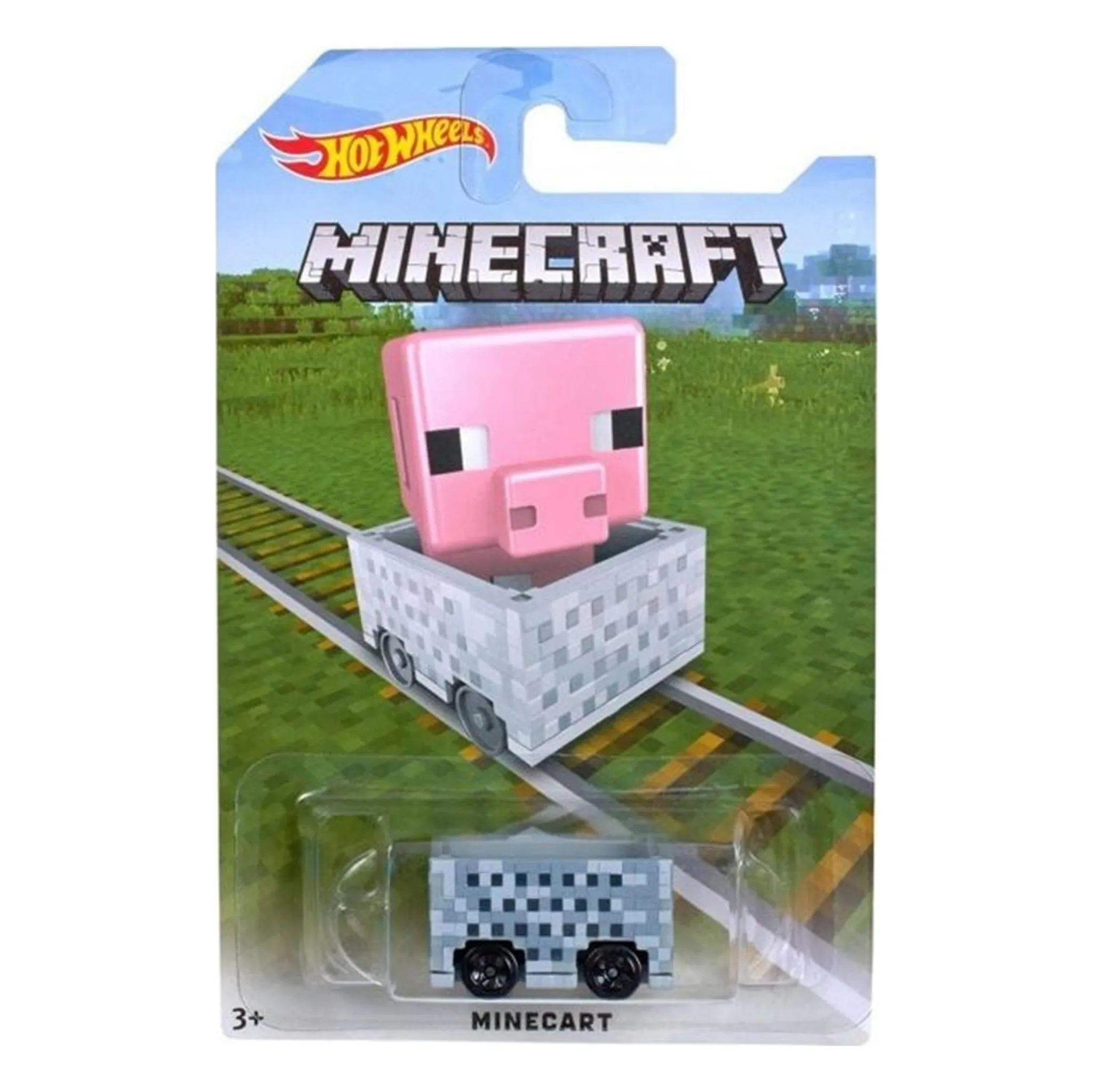 foto Autíčko Mattel Hot Wheels Minecraft Minecart Die-Cast Car