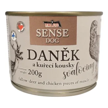 FALCO SENSE DOG daněk a kuřecí kousky svaloviny 200g