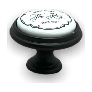 Nábytkové kování Giusti Nábytková knopka King černá/porcelán