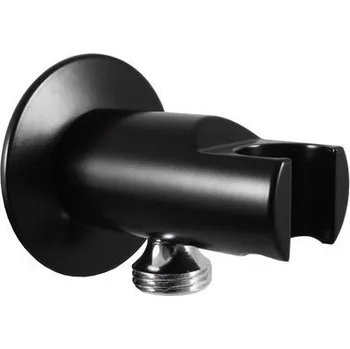 Sprchový držák Držák sprchy s vývodem pro hadici, černá matná MD0614RCMAT