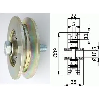 T-89 Ocelová kladka na profil T