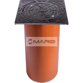 poklop Pipelife Poklop šachty litinový D400, 40 t, 370 x 370 mm s teleskopem 315 x 500 mm (pro DN315 a DN400, bez manžety), 3295136829