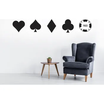 Samolepící dekorace Poker samolepky na zeď 75x 13 cm