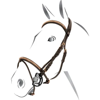 Věšák na sedlo a uzdečku EQUESTRO Uzdečka Rose Gold Clincher Equestro, tmavě hnědá COB