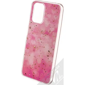 Pouzdro na mobilní telefon 1Mcz Gold Glam Růžové odlesky TPU ochranný kryt pro Xiaomi Redmi Note 10, Redmi Note 10S, Poco M5s růžová (pink)