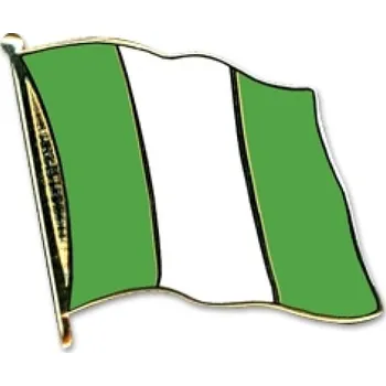 Odznak (pins) 20mm vlajka Nigérie - barevný