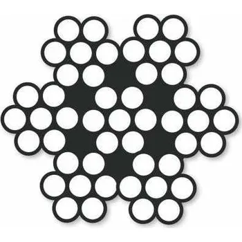 Železářství Lano nerez 7x7 - 49 drátů průměr 1mm až 8mm, průměr lanka Ø 8mm