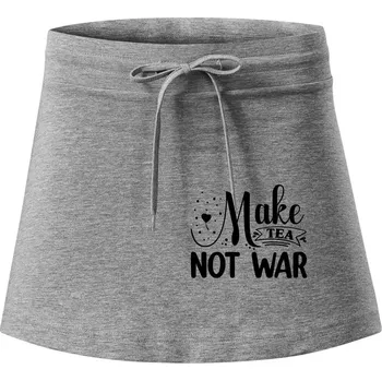 Dámská sukně Make tea not war - Sportovní sukně - two in one - XL ( Tmavě šedý melír )