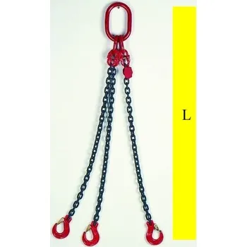 Upínací popruh Zvedací vázací řetěz třípramenný 6700kg AK3-10-8-LHG, celková délka 2 m