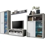 Obývací stěna STONE 1 beton/bílá moderní