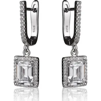 Náušnice Stříbrné visací náušnice se zirkony