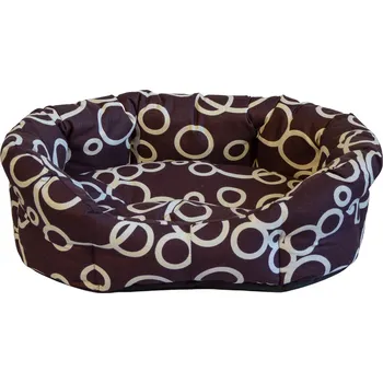 Pelíšek pro psa LKV Lomnice Pelech pro domácí mazlíčky - bílé kruhy - 40 x 30 cm