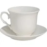 6ks bílý porcelánový šálek s podšálkem v dárkové krabičce - 220 ml