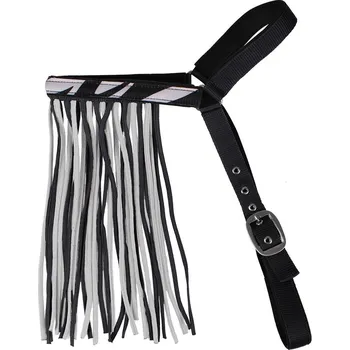 Deka pro koně QHP Třásně proti mouchám EXTRA QHP, nastavitelné, zebra PONY