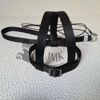 Postroj pro psa Postroj pro papoušky JMK vel.L,XL jednobarevné - Barva: Černá, Velikost: XL