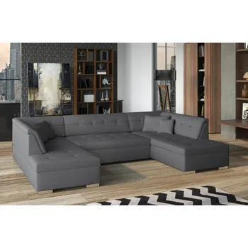 Sedací souprava Rozkládací rohová sedačka CAMERON U tmavě šedá