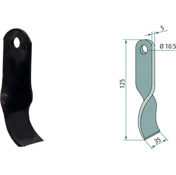 Mulčovací nůž pro Turner, 125/5/10,5 mm