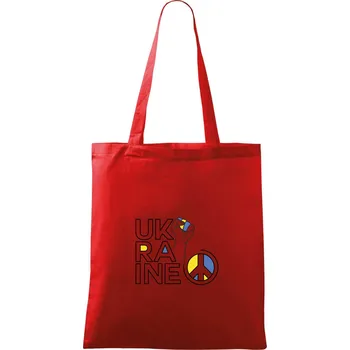 Nákupní taška Ukraine - symbol peace - Taška bavlněná - 42 x 38 cm ( Červená )