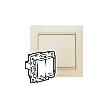 Elektrická zásuvka Valena spínač žaluziový 1/0+1/0 s blokováním Béžová