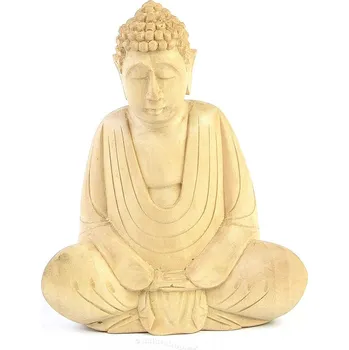 Sedící buddha dřevořezba (Indonésie) 16cm
