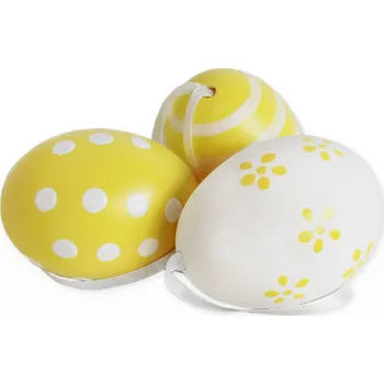 Velikonoční dekorace Vajíčka reálná 6ks/6cm žlutá (540246)