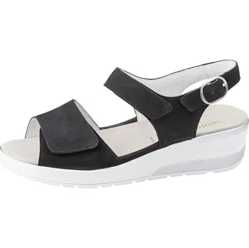 Dámské sandále Waldläufer 702005 dámské kožené sandály šíře H - černá Barva: Černá, Velikost: 37,5