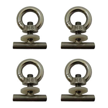 Upínací popruh Upínací oko pro podlahové kolejnice Volkswagen T5/T6/T6.1, sada 4 ks (Multivan/Caravelle/California)