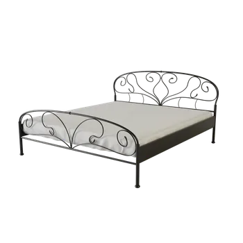 Postel Kovová postel KLAUDIE Povrchová úprava: černá, Rozměr: 160 x 200 cm