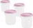 Miniland Kelímky na jídlo s víčkem 250 ml 4 ks, růžové
