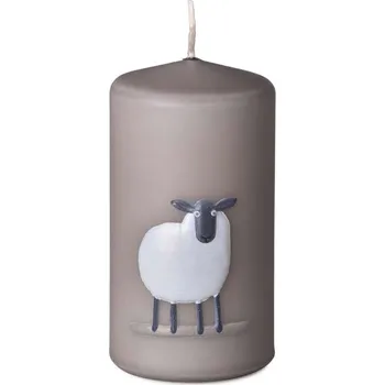 Svíčka Válec 60x110mm Ovečka, sv. hnědá svíčka 270 gram