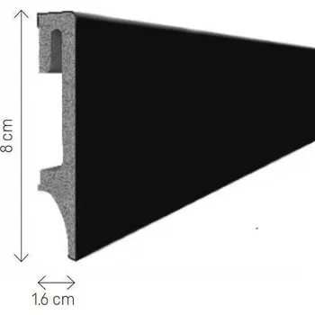 Podlahová lišta Podlahová lišta soklová VOX Espumo ESP206 - černá 2,4 m