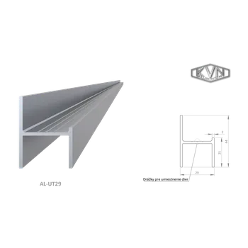 Plot UT profil 29x44x6000 mm, materiál EN AW-6060 T66, přírodní hliník bez povrchové úpravy, cena za KUS