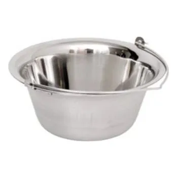 kotlíky Kotlík nerezový 10 l / 370 mm - antikor, na guláš Magic Home / Konyha 254473 (Indický antikorový (inox) gulášový kotlík objemu 10 litrů)