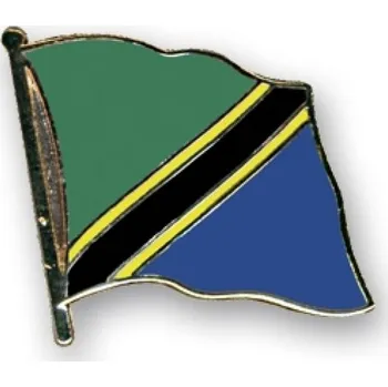 Odznak (pins) 20mm vlajka Tanzanie - barevný