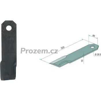 Pracovní nůž Mulčovací nůž pro Schmidt, 2551158, 320/10/28,5 mm