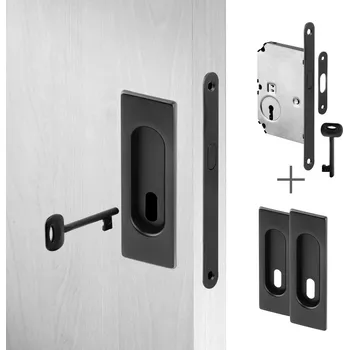 Dveřní kování AC-T Servis ACT set pro posuvné dveře BB HRANATÝ (černý)