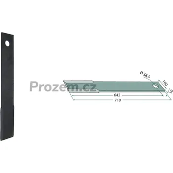 Mulčovací nůž rovný pro Schulte, H401034, 710/10/38,5 mm