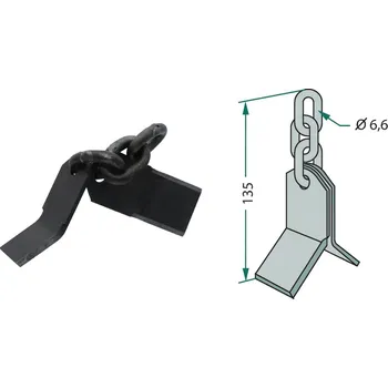 Mulčovací Y-nůž s 3-článkovým řetězem pro Bomford, Gilbers, 0108606, -/-/- mm