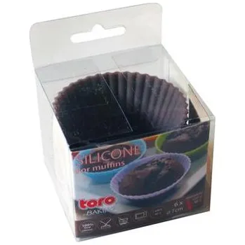 Forma na pečení TORO Forma silikonová Košíček Muffin - hnědá