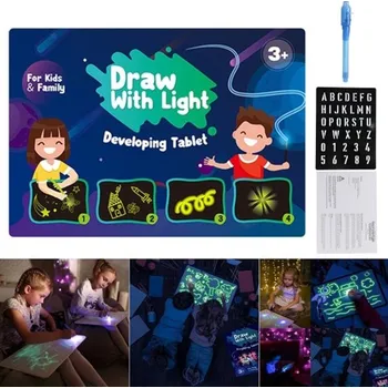 Magnetická kreslící tabulka Svítící kreslící tabulka s LED perem velikost A3