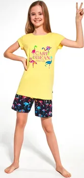Dívčí pyžamo Cornette Caribbean Young Girl žluté 158/164