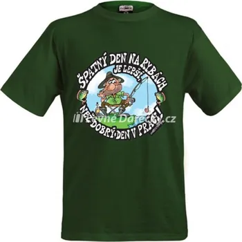 Pánské tričko Tričko - Špatný den na rybách Barva: Černá, S