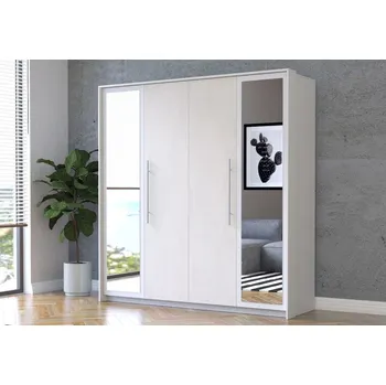 Dětská skříň Elegantní šatní skříň Aurelia - bílá / perleťová krémová