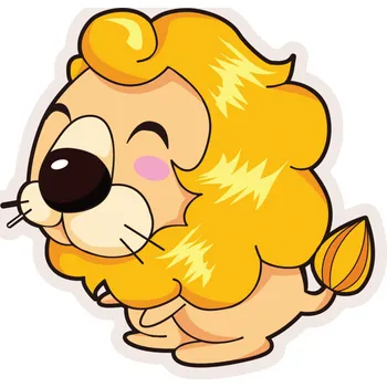 Dětsný nábytek Samolepka Lev Výška 50 cm